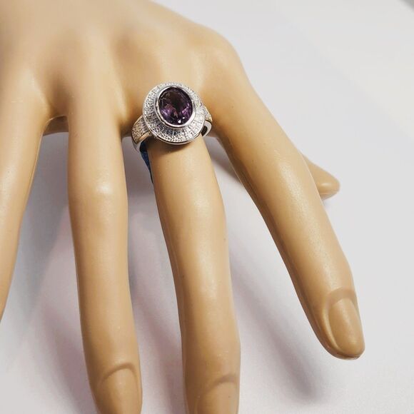 Purple Amethyst Ring 2.1 carats Size 7-3/4 - Picture 8 of 9